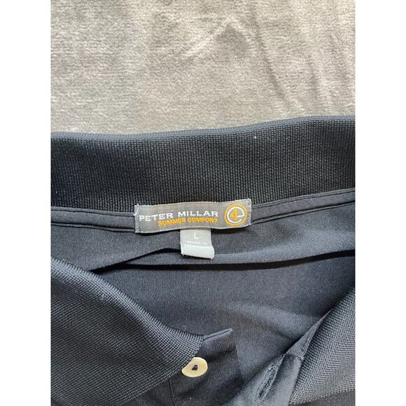 Peter Millar Summer Comfort Polo Shirt Mens Extra Large L Black Young Life - Picture 4 of 7